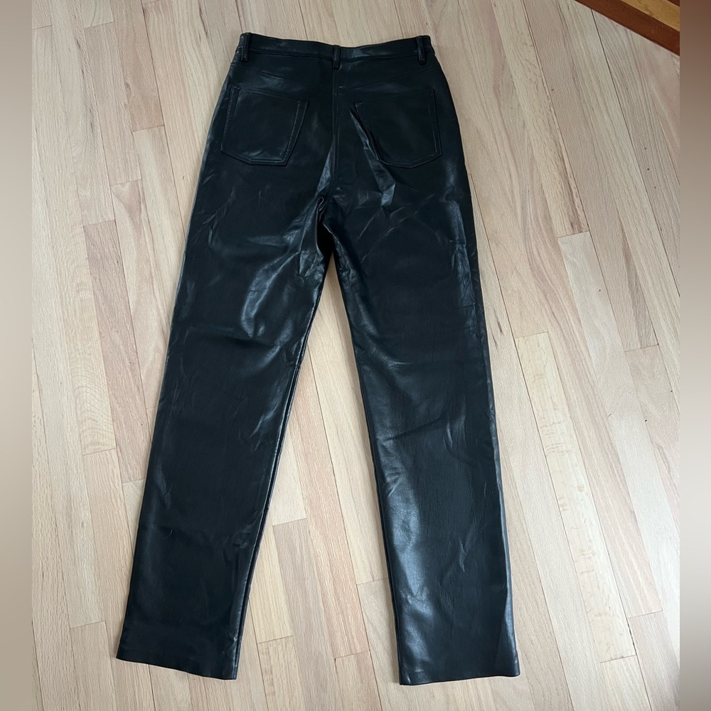 🔥EUC ARITZIA Wilfred The Melina Pant in Black Vegan Leather - Picture 3 of 6